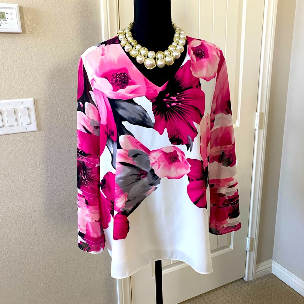Pink Floral Blouse